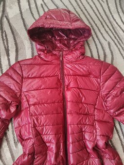 Predĺžená bunda bordová - 3