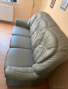 Kožená zelená sedačka, 4577 - 3