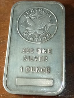 Strieborná tehlička 1oz - 3