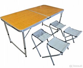 Skladací set kempingový stôl + 4 stoličky - 3
