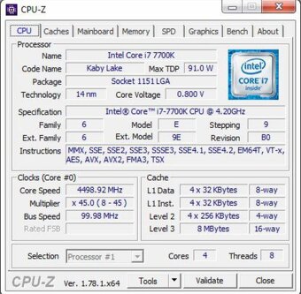 Intel i7-7700K - 3