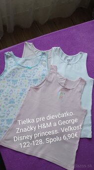 Kvalitné tielka pre dievčatko H&M a George - 3