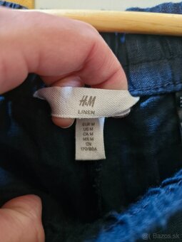 Ľanové nohavice H&M veľ. M - 3