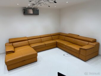 Predám koženú rohovú sedaciu súpravu 3,80x3m - 3