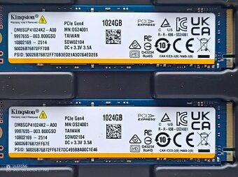 Kingston 2TB, 1TB PCIe 4.0 4x NVMe - 7 000 MB/s - 3