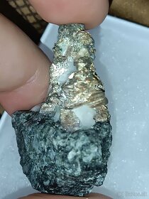 Minerál Striebro na kalcite- Maroko - 3