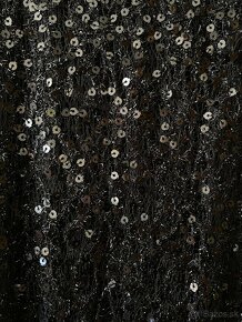 Čierne flitrované šaty - veľ. 46 - 3