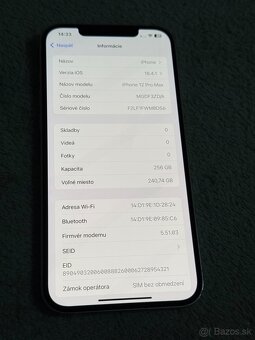 Predám Apple iPhone 12 PRO MAX 256GB Silver Bežné známky - 3