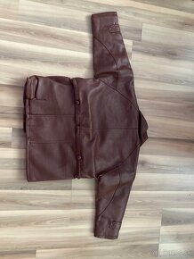 Koženkový kabátik zateplený - 3