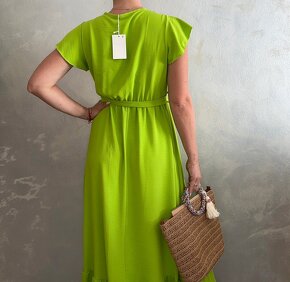 Dámske zelené midi šaty - 3
