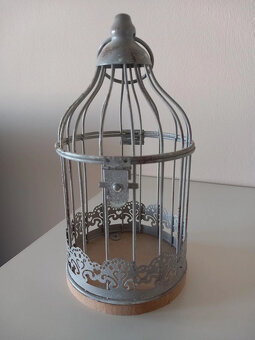 Dekoračná kovová vintage klietka 25x11 cm - 3