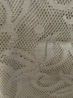 RETRO -Staručká záclona - krémová - nepoškodená - 3