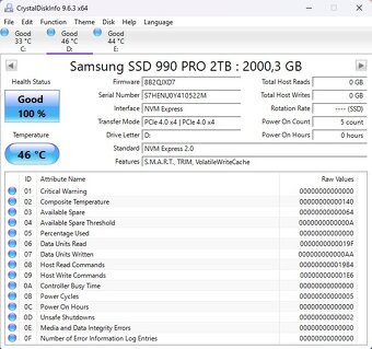 Samsung 990 PRO 2TB, M.2 2280, NVMe (nepoužité) - 3