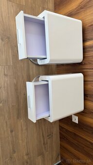 Nocny stolik vysoky biely lesk loft - 3