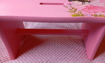 Stolček drevený maľovaný - 3