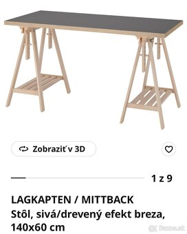 Stolová doska + stojanová noha  Ikea - 3