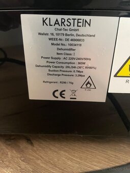 Odvlhčovač vzduchu Klarstein - 3