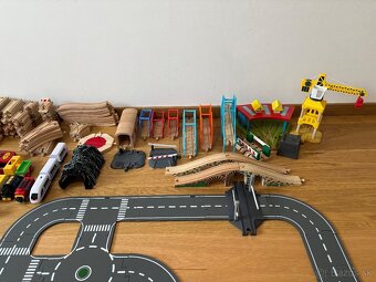 Drevená vláčiková súprava - Mega set 190+ - 3