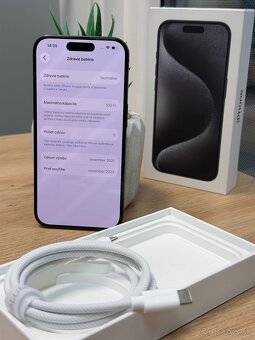 Apple iPhone 15 Pro 128GB - ZÁRUKA / NOVÁ BATÉRIA - 3