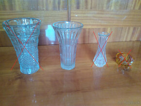 Retro sklenené poháre, vázy, šálky - 3