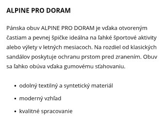 sandalky panske lacno alpine pro - 3