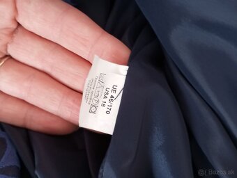 Spoločenské modro čierne šaty dlhý rukáv xxl - 3