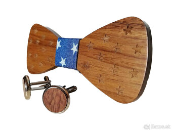 Párty drevený motýlik - sada - 3