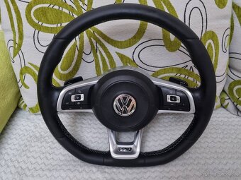 R-line VOLANT VOLKSWAGEN R RLINE kožený BIELE PREŠÍVANIE - 3