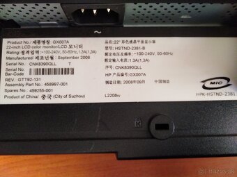 Monitor Lenovo LS2251 Wide a HP L2208W - 3