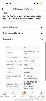 Snimac xenonu novy diel passat b7, skoda puklice, pas - 3