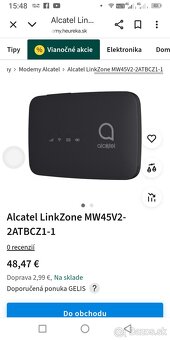 Modem router na sim kartu Alcatel Linkzone - 3