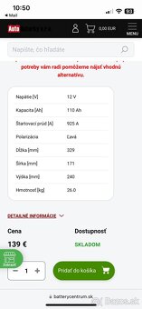 Predám novú autobatériu 12v 110Ah - 3