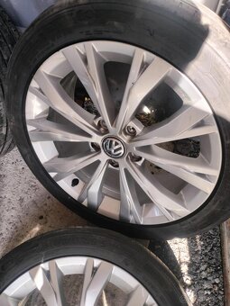 4ks alu disky orig. Vw 5x112 R17 pneu dojazd - 3