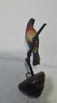 Starý dřevěný ptáček na zeď - 3