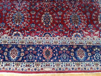 AKCIA🌟Majestátny ručne viazaný hodvábny Isfahan 4,1×3,1 m🌟 - 3