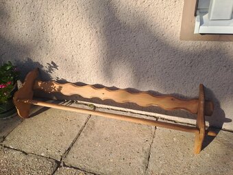 Masivna stara drevena retro policka - 3