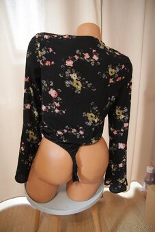 Kvetinová body blúzka, S - 3