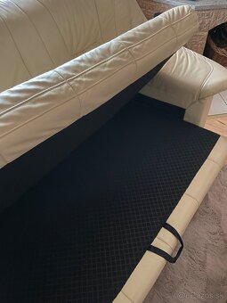 Kožená sedacia súprava 3+2 s rozkladom - 3