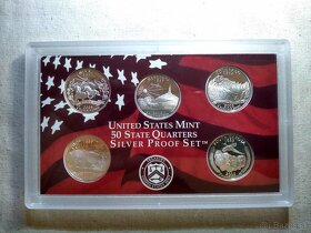 6x Strieborných proof sád "50 State" 2004-2009 - 3