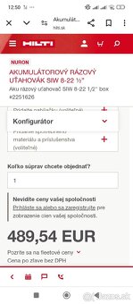Predám Hilti rázovú uťahovačku:0947 194 935 - 3