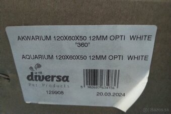 Optiwhite akvarium 120x60x50 cm 12mm - 3