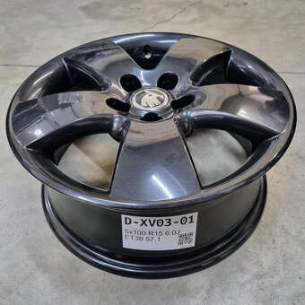 Hliníkové Volkswagen disky 5x100 R15 6J ET38 - 3