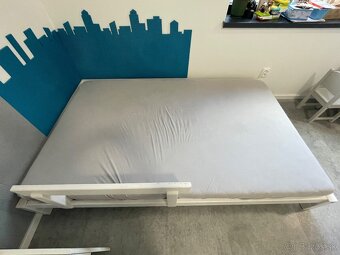 Posteľ 120x200 z masívu + matrac + rošt - 3