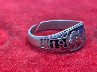 starozitny strieborný patriot prsteň Franc Jozef - 3