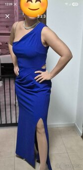 Modré spoločenské šaty - 3