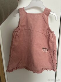 Menčestrové šaty na traky staroružová pre dievčatko - 3