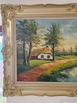 Obraz Cottages by the pond - 3
