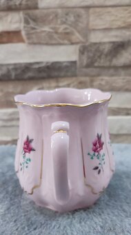 Růžový porcelán, hrníček ,Chodov - 3