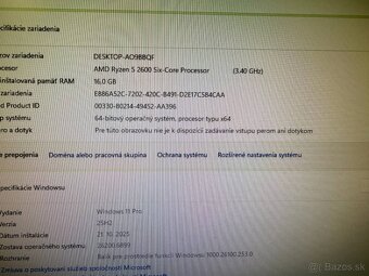 Herný počítač Ryzen 5 2600 / 16 GB / GTX 1060 6 GB / SSD+HDD - 3