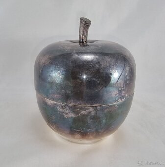 Staré alpakové jablko so štamperlíkmi - 3